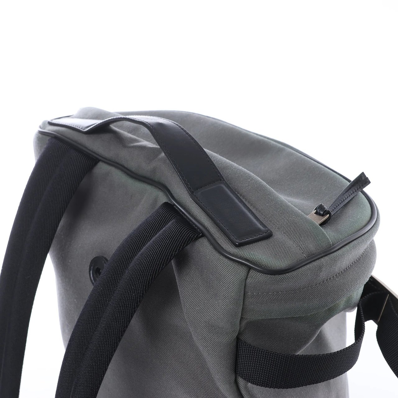 Saint Laurent Paris Livington Canvas & Leather Backpack in Gray 481005 Grijs