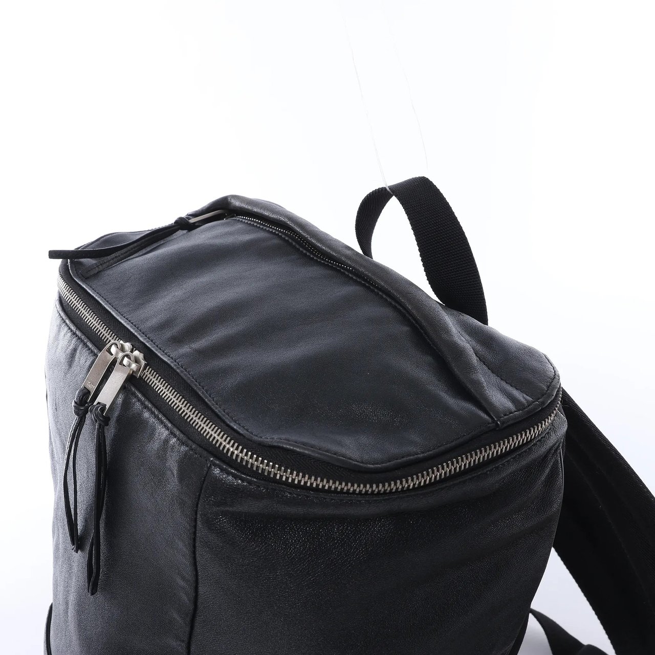 Saint Laurent Paris Sid Leather & Canvas Backpack in Black Zwart