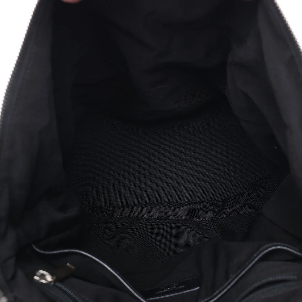 Saint Laurent Paris Sid Leather & Canvas Backpack in Black Zwart