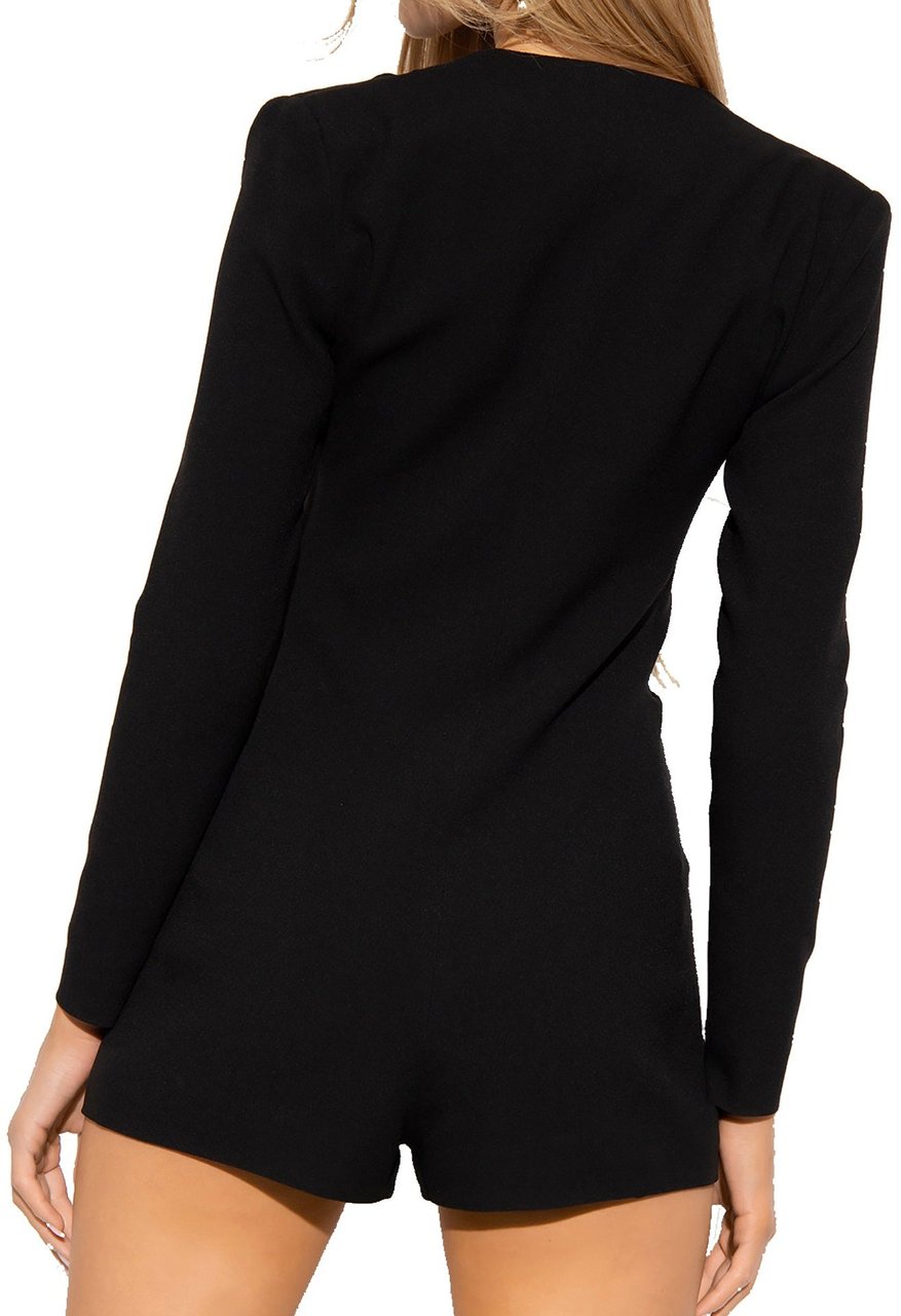 Saint Laurent Saint Laurent Long Sleeves Jumpsuit Zwart