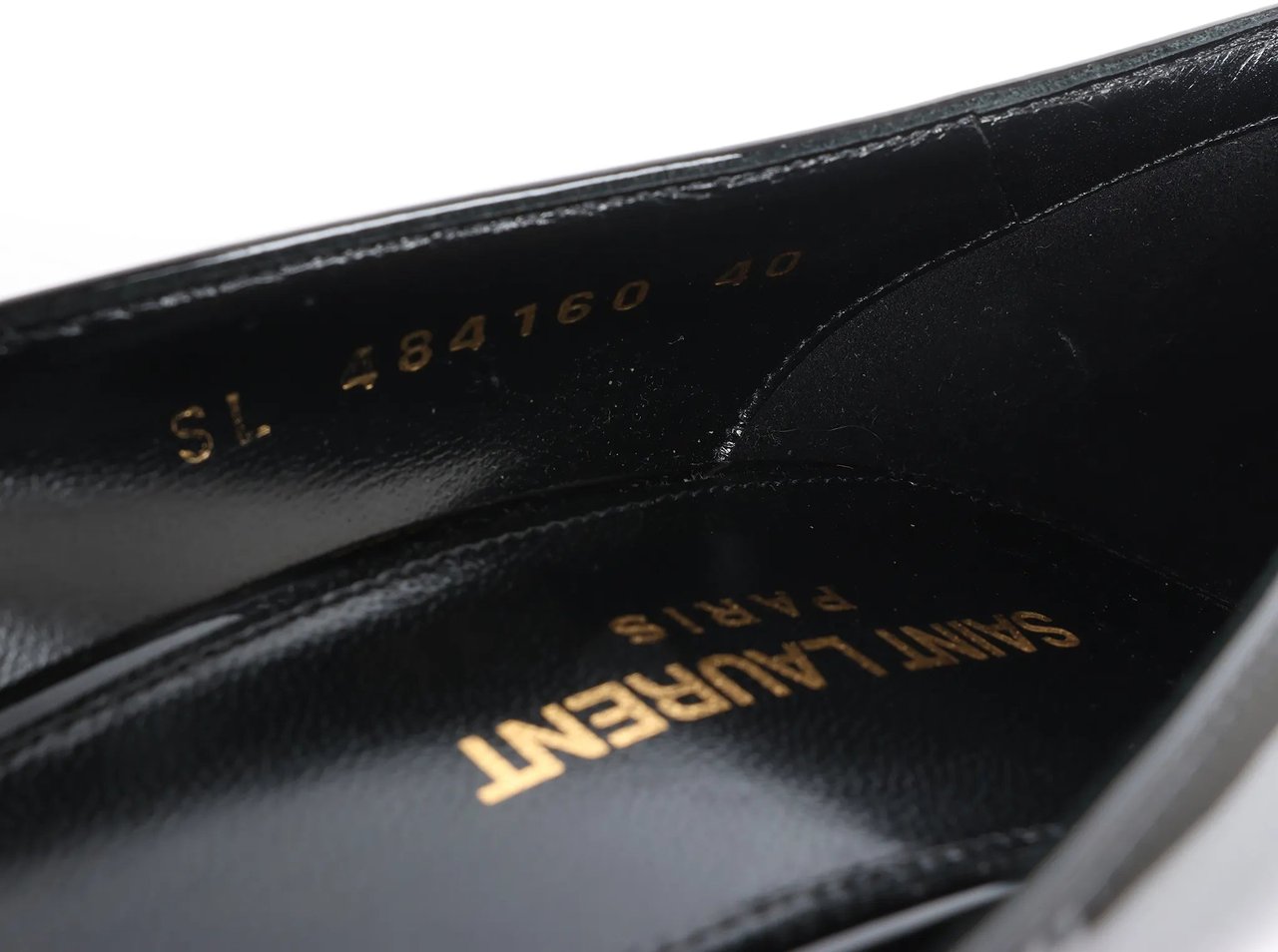 Saint Laurent Opium Patent Leather Heels in Black 484160, Size 40 EU Zwart