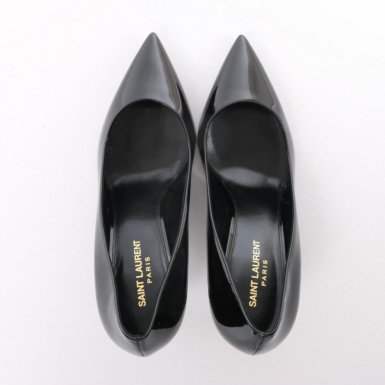 Saint Laurent Opium Patent Leather Heels in Black 484160, Size 40 EU Zwart
