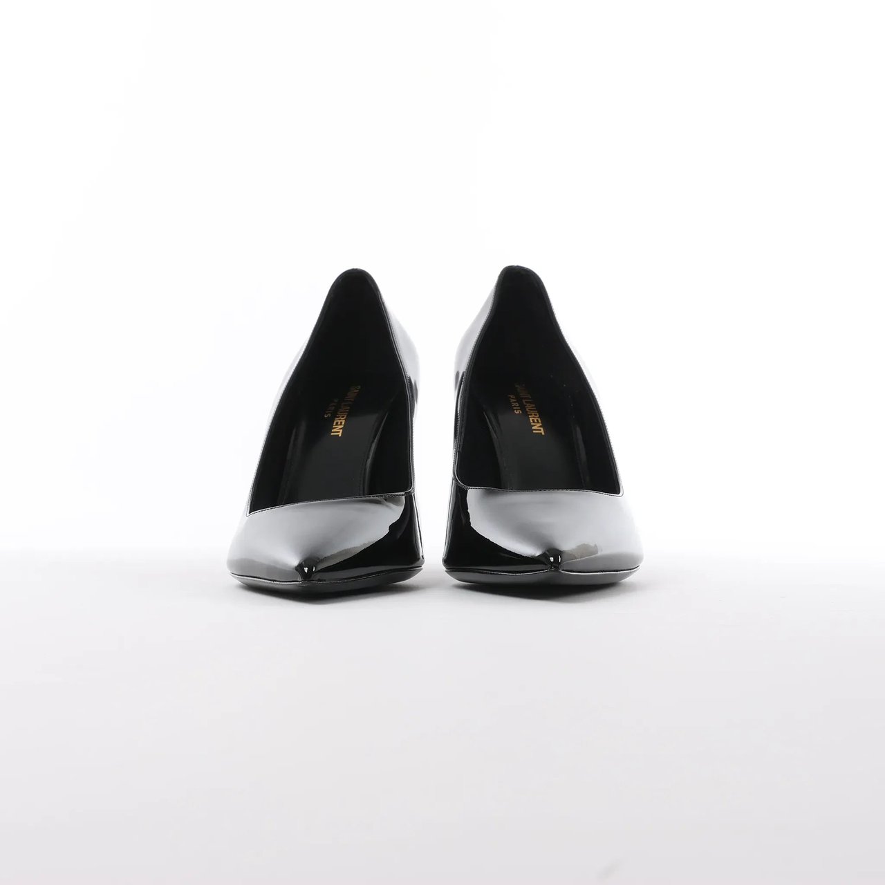 Saint Laurent Opium Patent Leather Heels in Black 484160, Size 40 EU Zwart