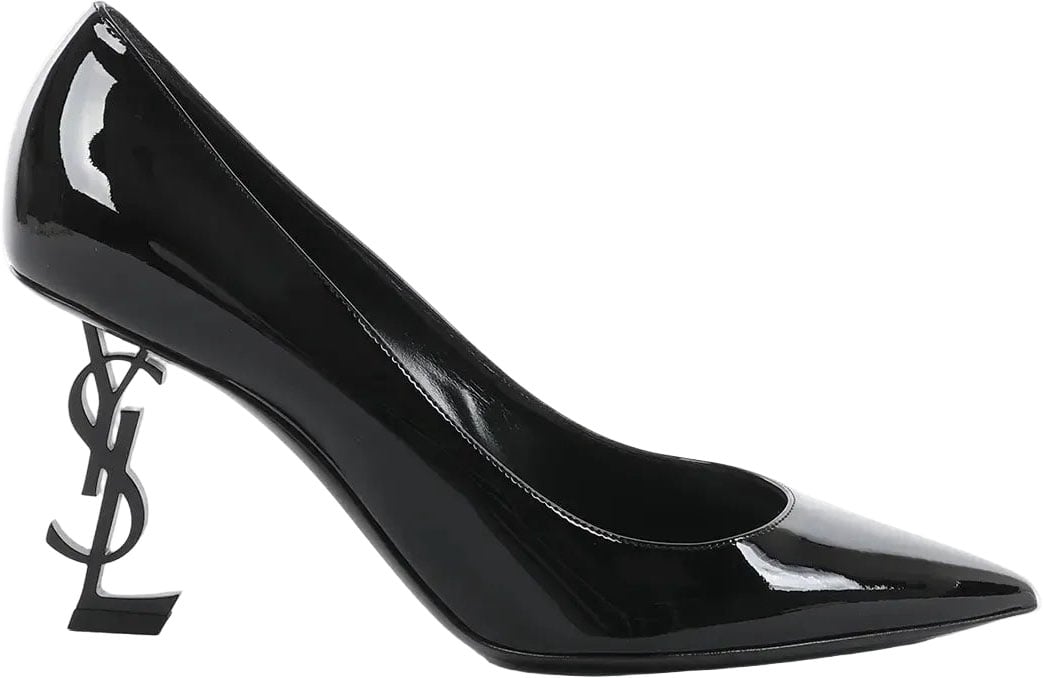 Saint Laurent Opium Patent Leather Heels in Black 484160, Size 40 EU Zwart