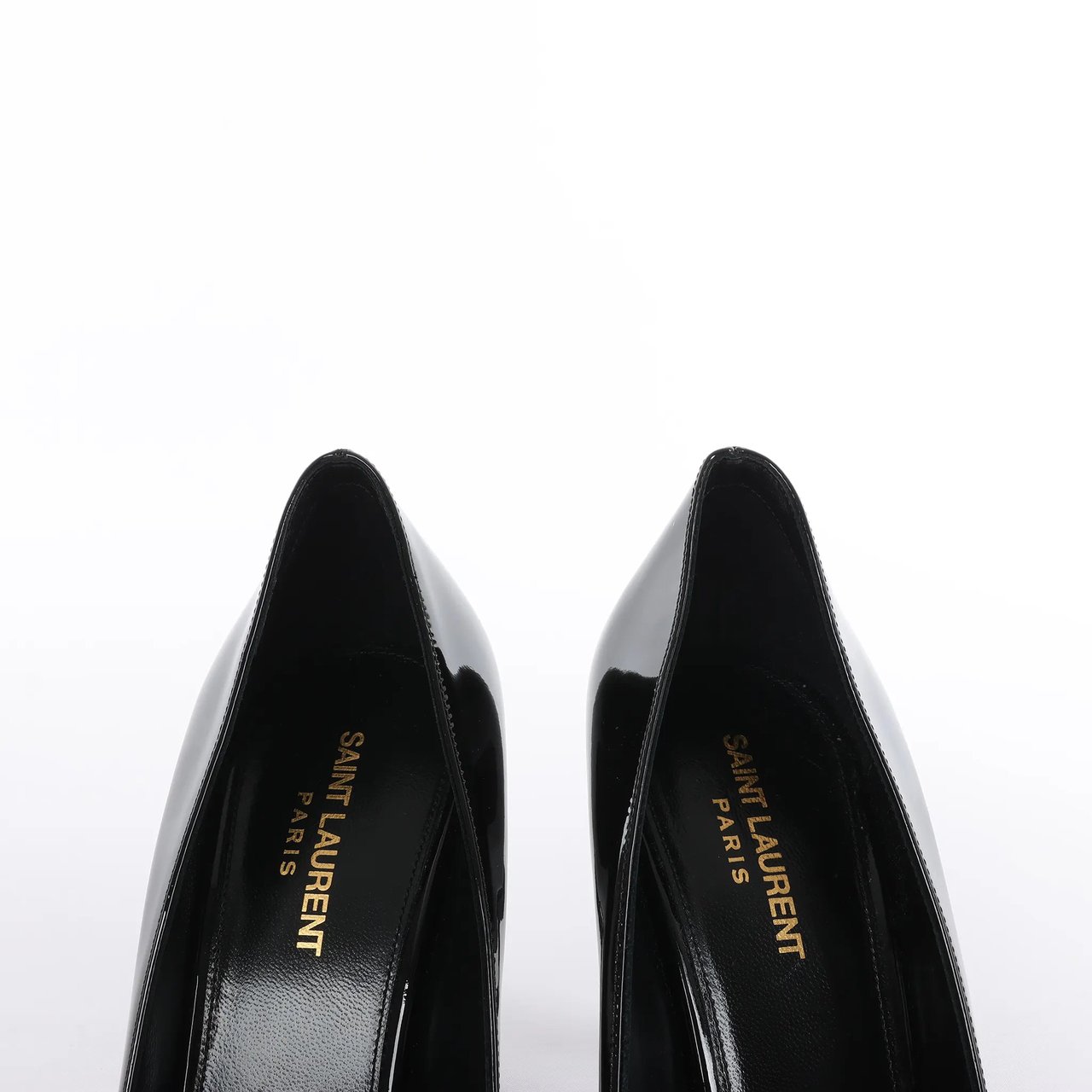 Saint Laurent Opium Patent Leather Heels in Black 484160, Size 40 EU Zwart