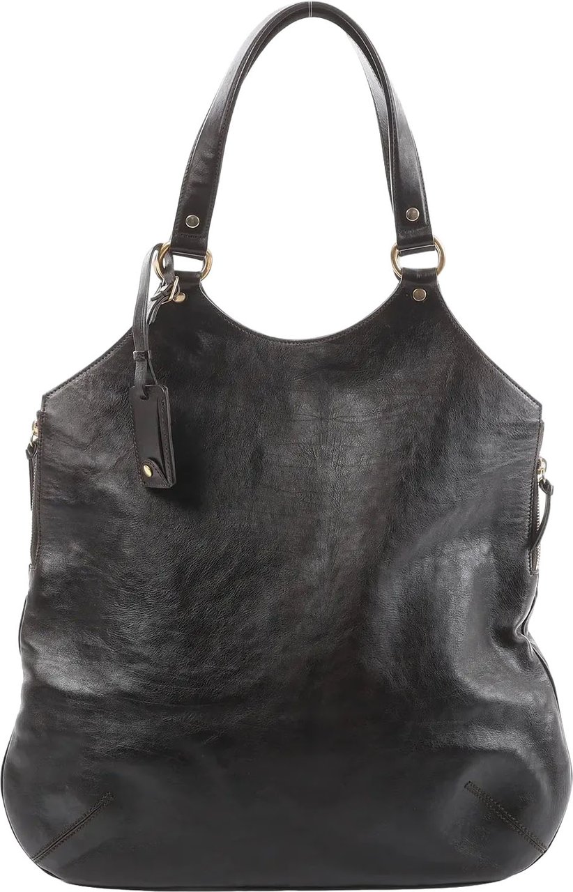 Saint Laurent Paris Tribute Large Leather Shoulder Bag in Brown Bruin