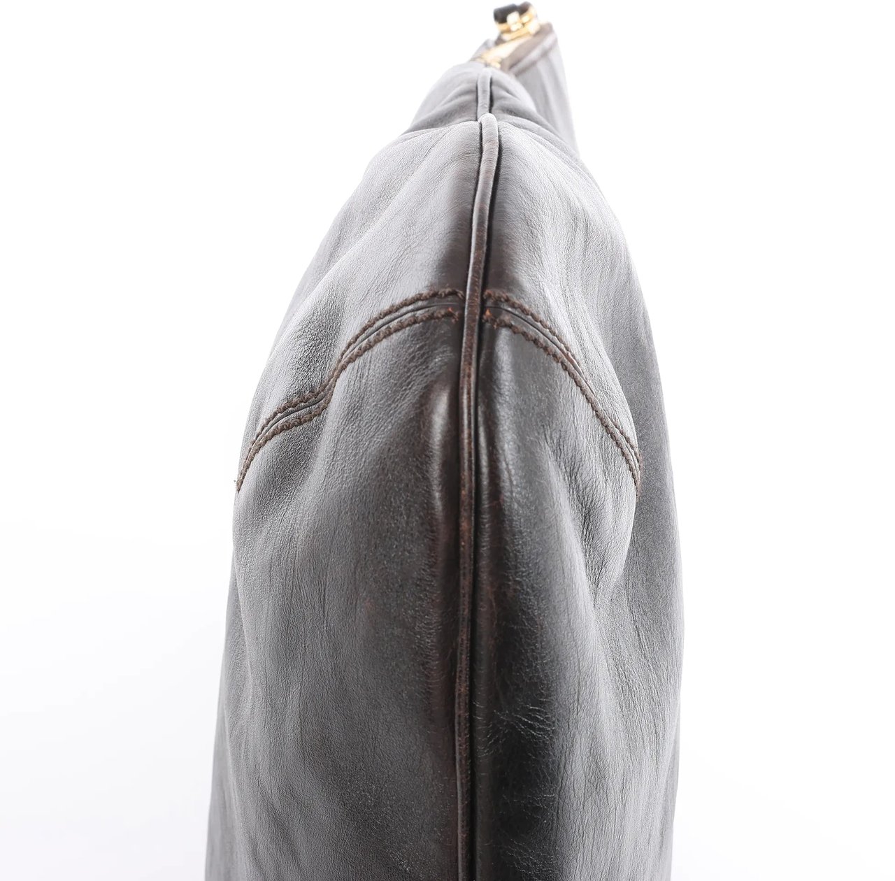 Saint Laurent Paris Tribute Large Leather Shoulder Bag in Brown Bruin