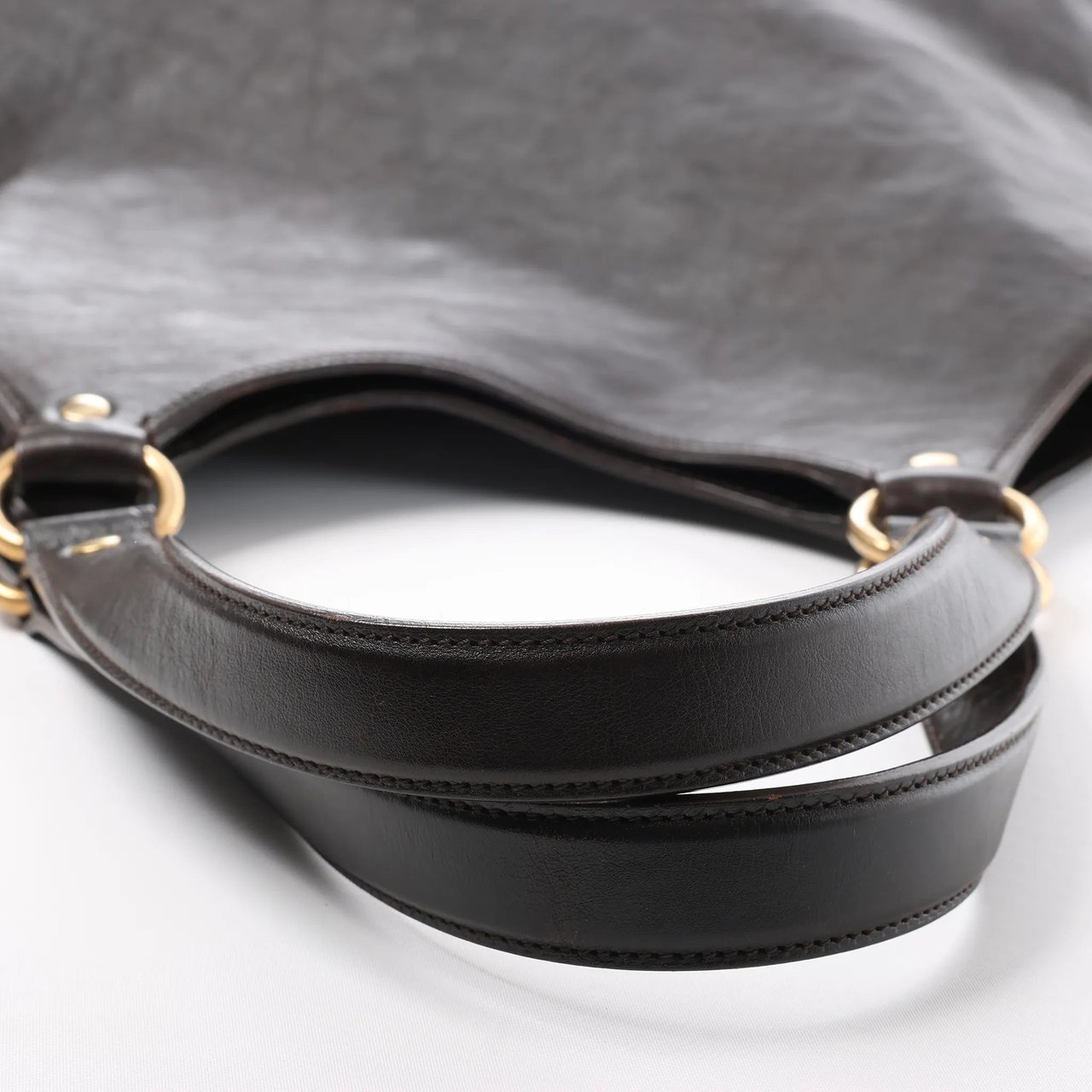 Saint Laurent Paris Tribute Large Leather Shoulder Bag in Brown Bruin