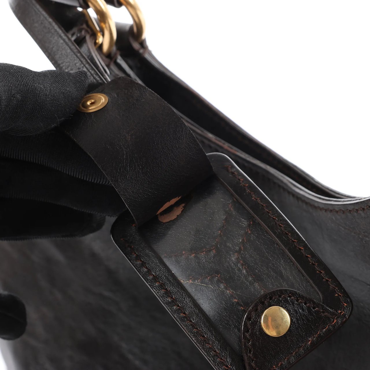 Saint Laurent Paris Tribute Large Leather Shoulder Bag in Brown Bruin