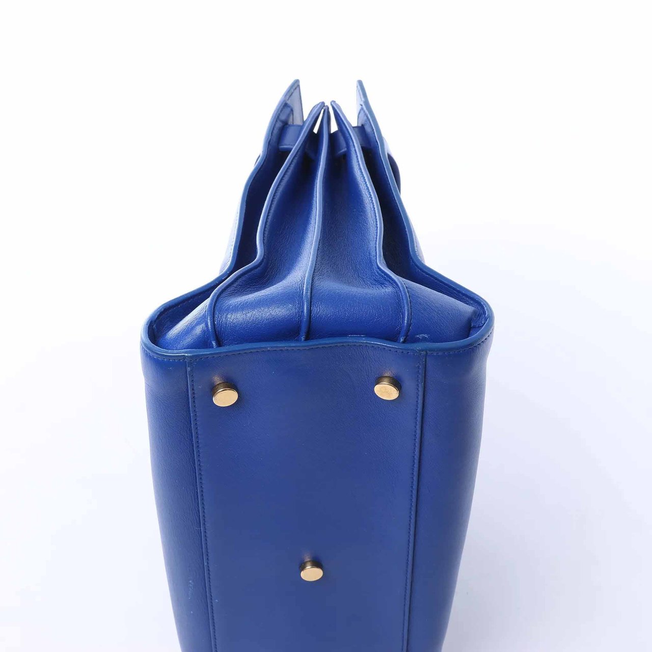 Saint Laurent Paris Sac de Jour Leather 2way Handbag in Blue 324823 Blauw
