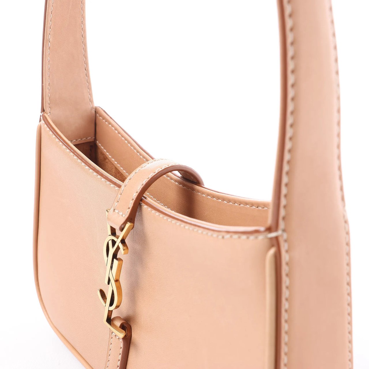 Saint Laurent Le 5 à 7 Mini Hobo Handbag in Beige 710318 Roze