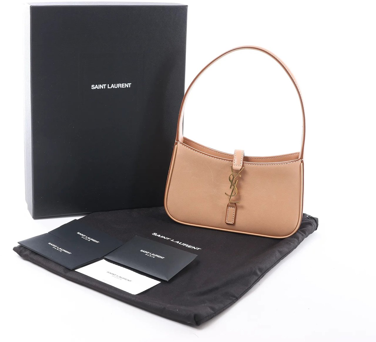 Saint Laurent Le 5 à 7 Mini Hobo Handbag in Beige 710318 Roze