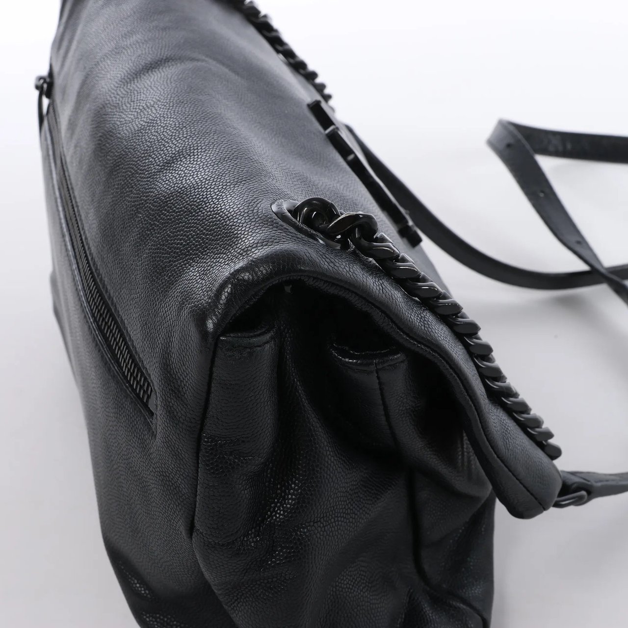 Saint Laurent Paris West Hollywood Leather Chain Shoulder Bag in Black 574106 Zwart