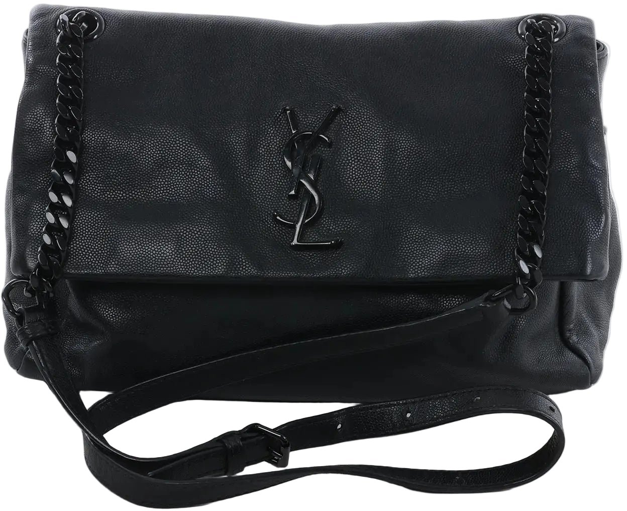 Saint Laurent Paris West Hollywood Leather Chain Shoulder Bag in Black 574106 Zwart
