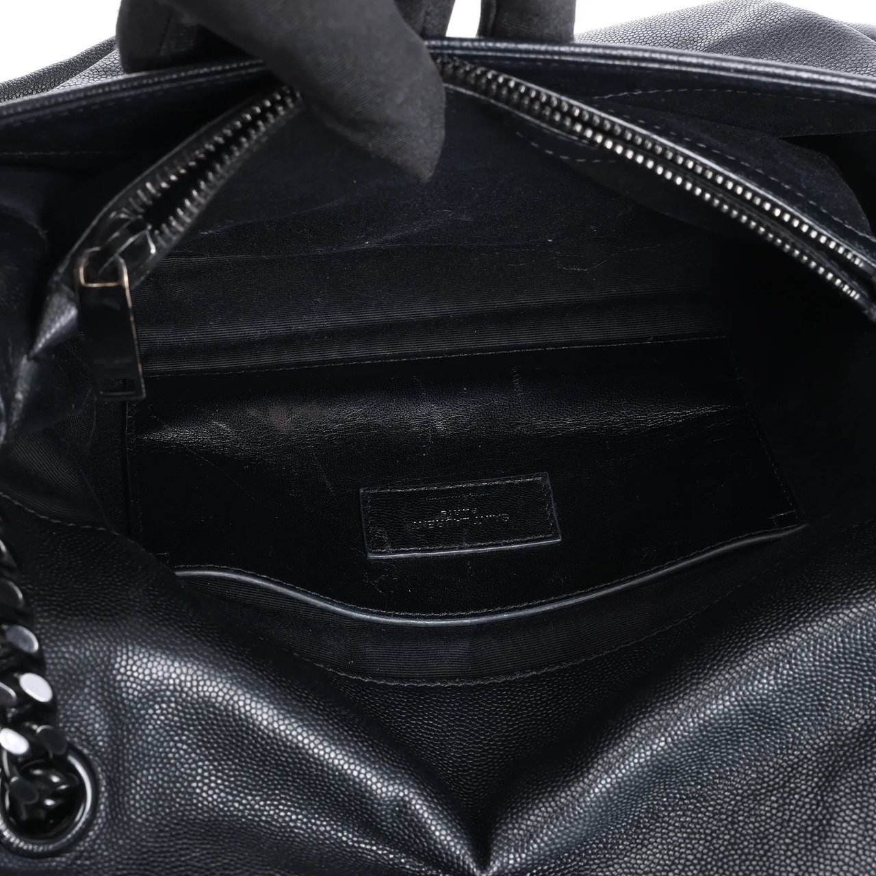 Saint Laurent Paris West Hollywood Leather Chain Shoulder Bag in Black 574106 Zwart