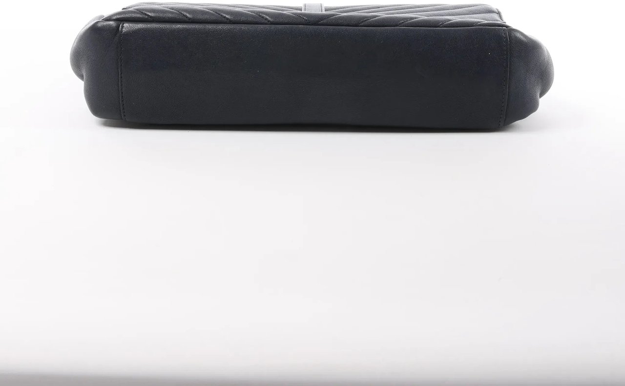 Saint Laurent Paris College Monogramme Leather Chain Handbag in Navy Blue 392738 Navy