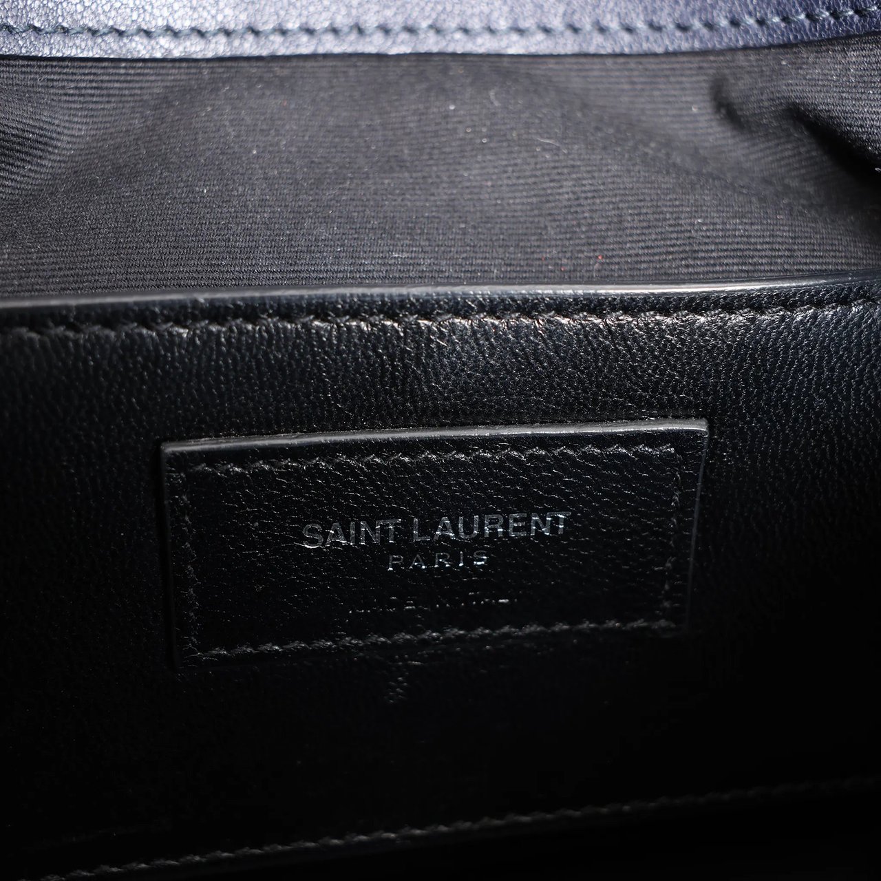 Saint Laurent Paris College Monogramme Leather Chain Handbag in Navy Blue 392738 Navy