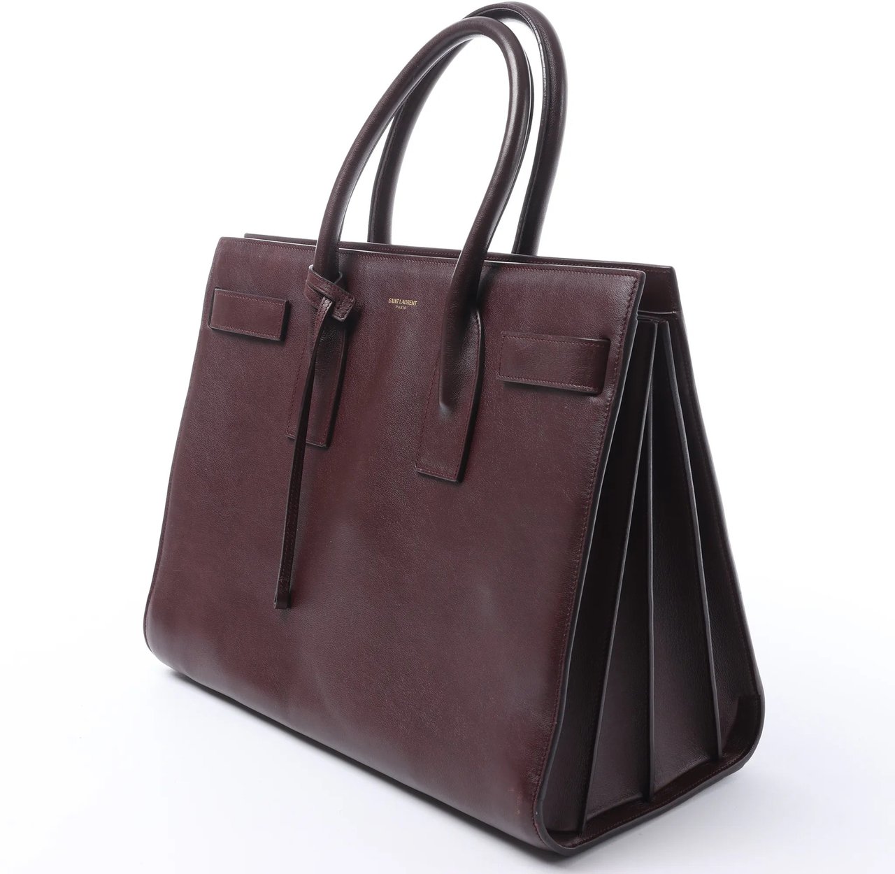 Saint Laurent Paris Sac de Jour Leather Handbag in Burgundy 347543 Divers