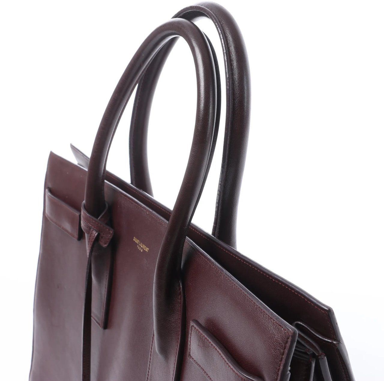 Saint Laurent Paris Sac de Jour Leather Handbag in Burgundy 347543 Divers