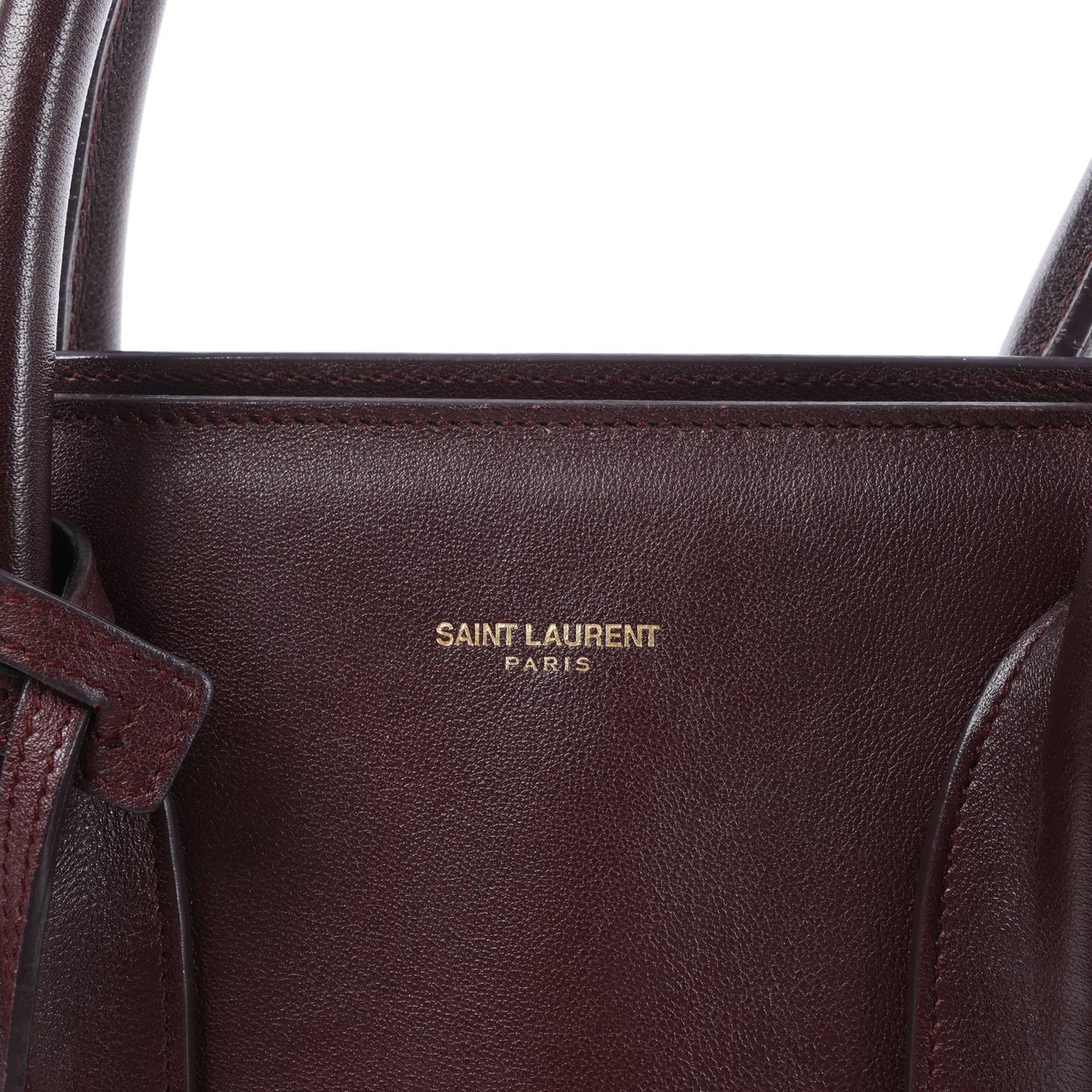 Saint Laurent Paris Sac de Jour Leather Handbag in Burgundy 347543 Divers