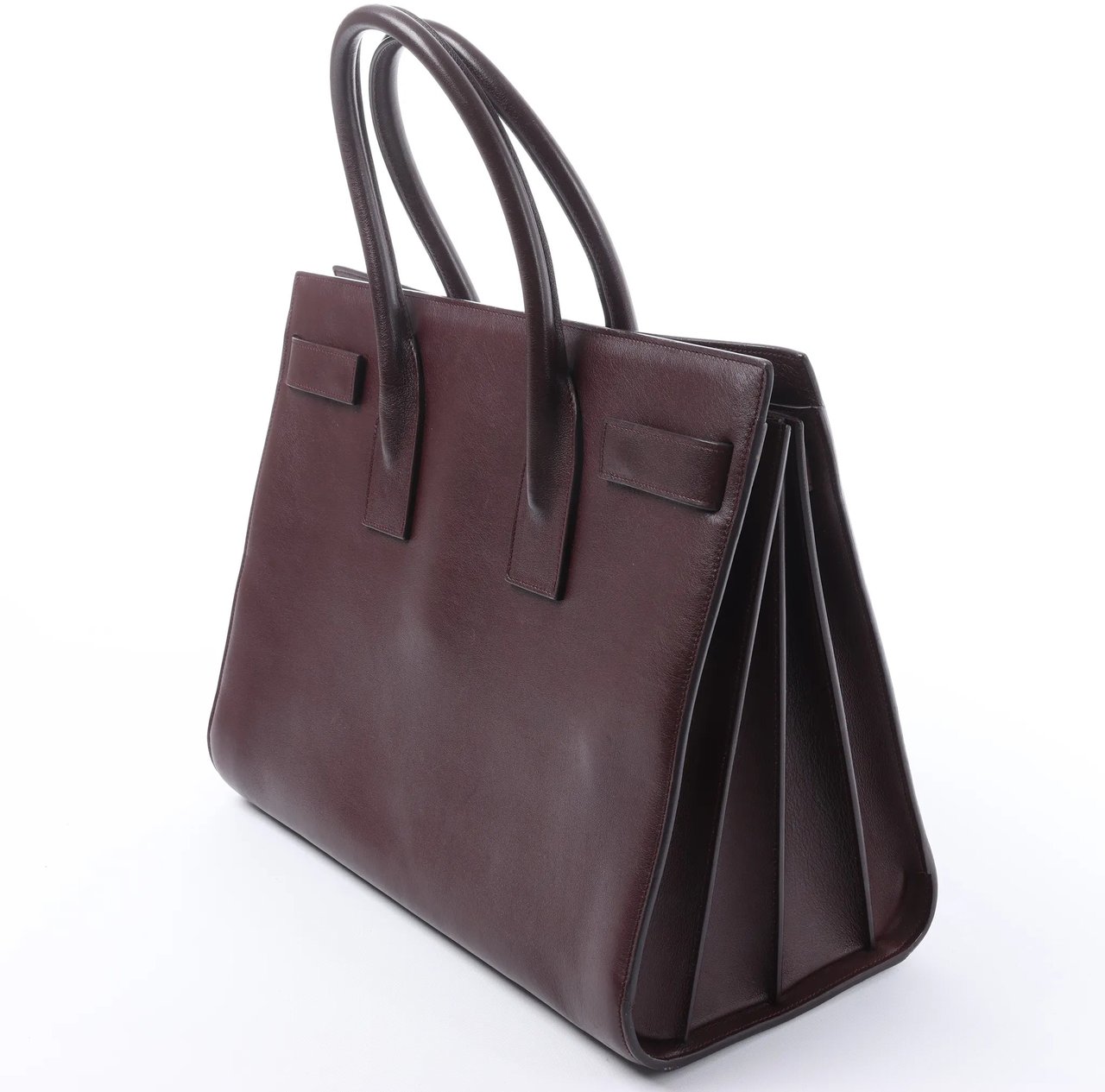 Saint Laurent Paris Sac de Jour Leather Handbag in Burgundy 347543 Divers
