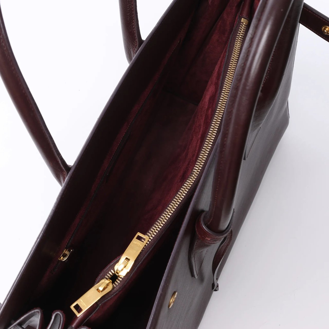 Saint Laurent Paris Sac de Jour Leather Handbag in Burgundy 347543 Divers