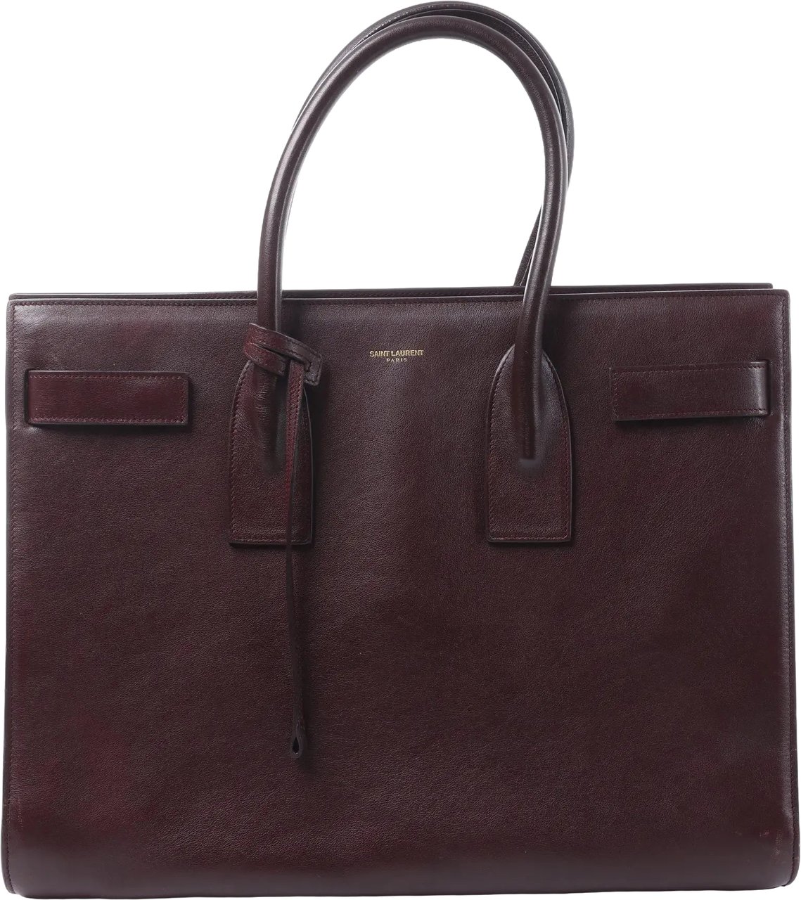 Saint Laurent Paris Sac de Jour Leather Handbag in Burgundy 347543 Divers