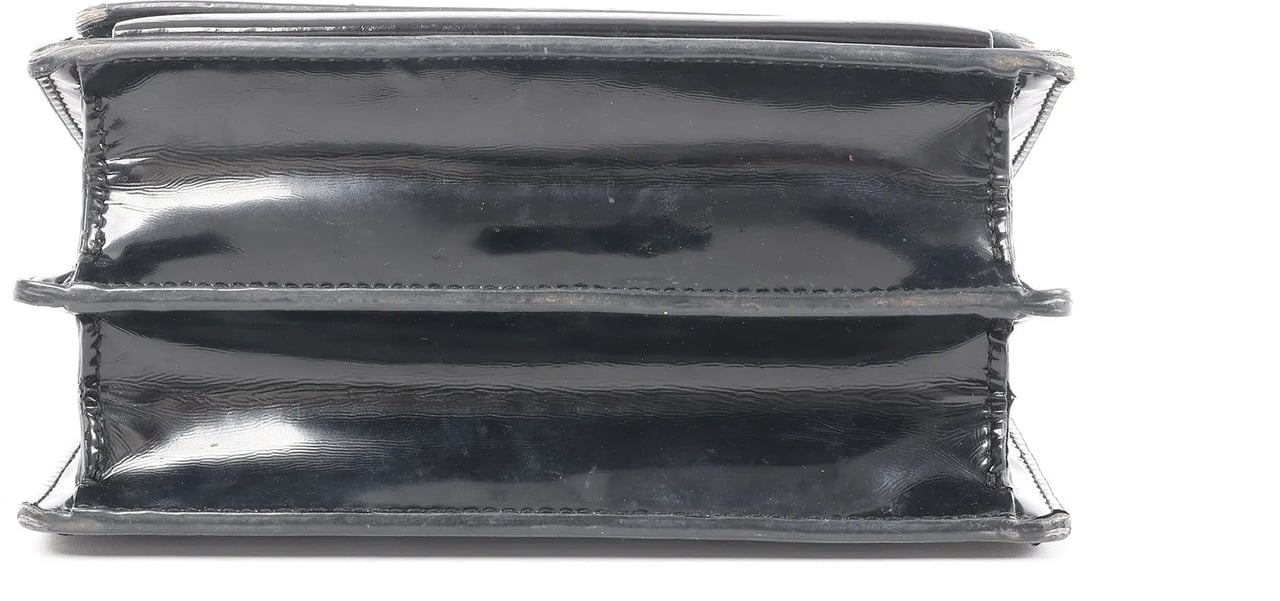 Saint Laurent Paris Sunset Small Patent Leather Crossbody Bag in Black 441972 Zwart