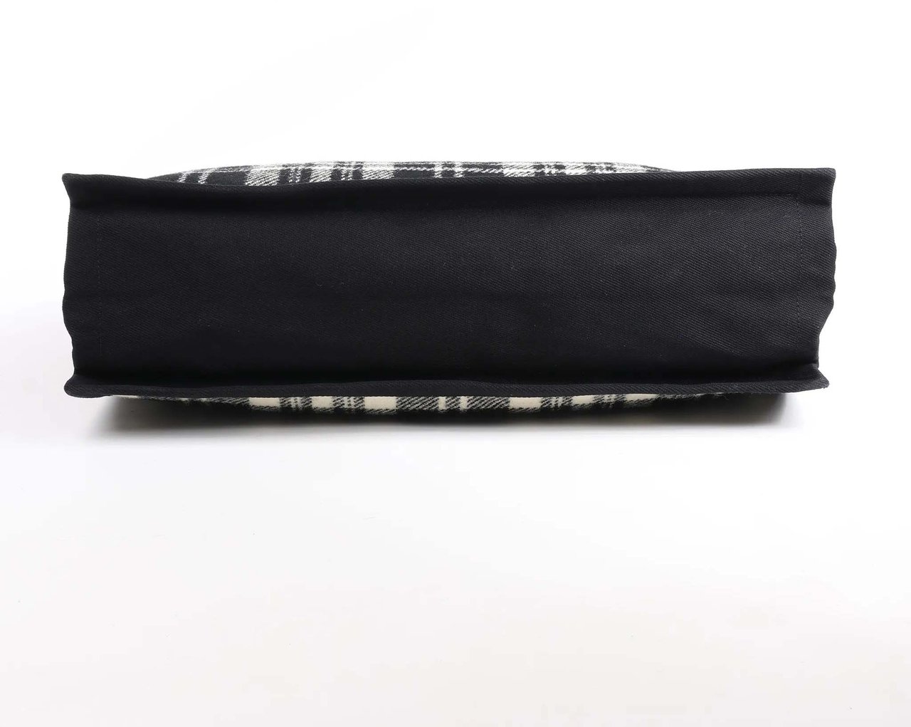 Saint Laurent Paris Rive Gauche Wool x Leather Tote bag Black x White 499290 Divers