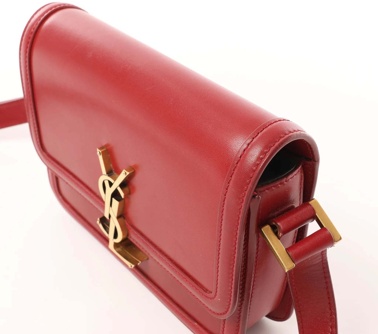 Saint Laurent Paris Solferino Leather Crossbody bag in Red 634306 Rood