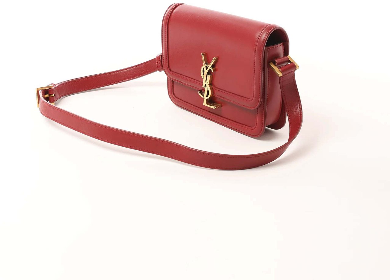 Saint Laurent Paris Solferino Leather Crossbody bag in Red 634306 Rood