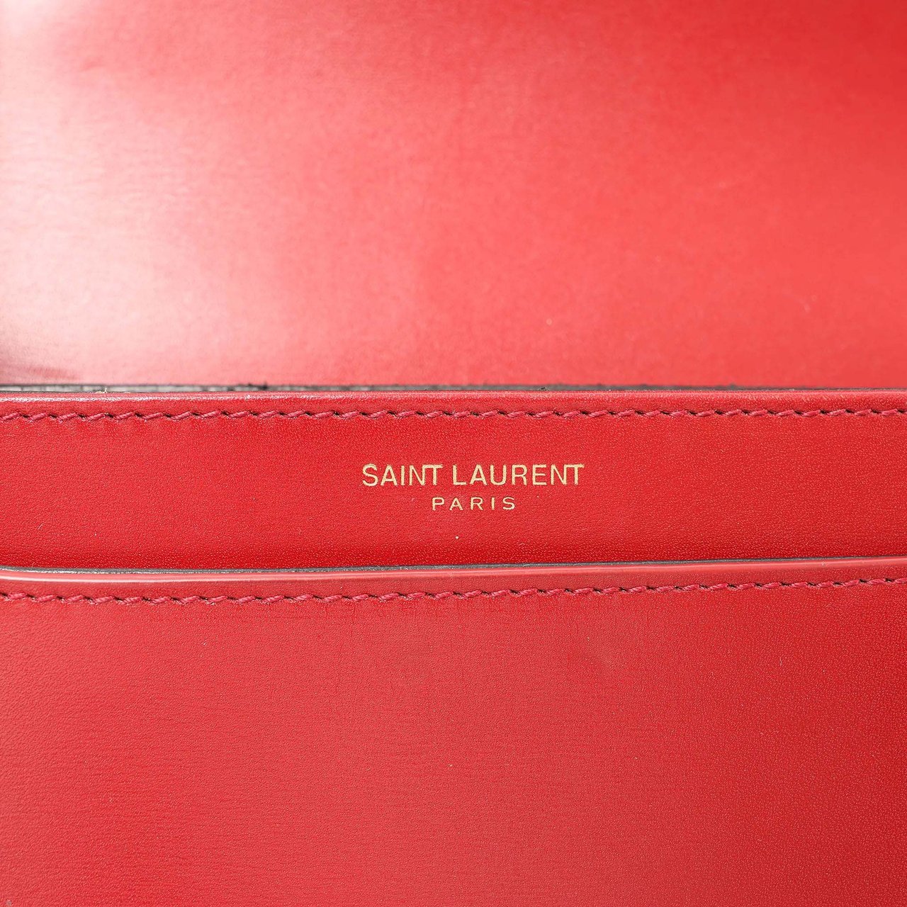 Saint Laurent Paris Solferino Leather Crossbody bag in Red 634306 Rood