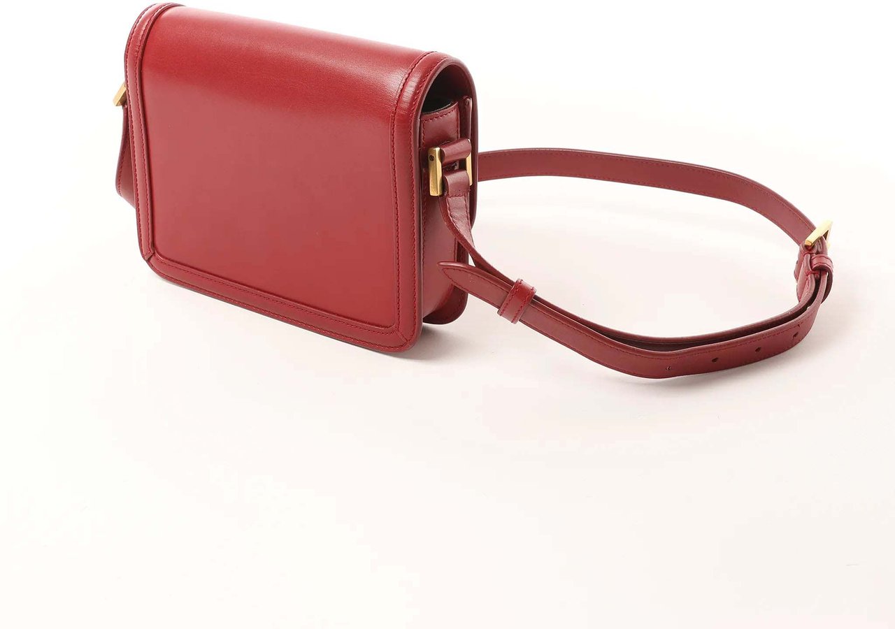 Saint Laurent Paris Solferino Leather Crossbody bag in Red 634306 Rood