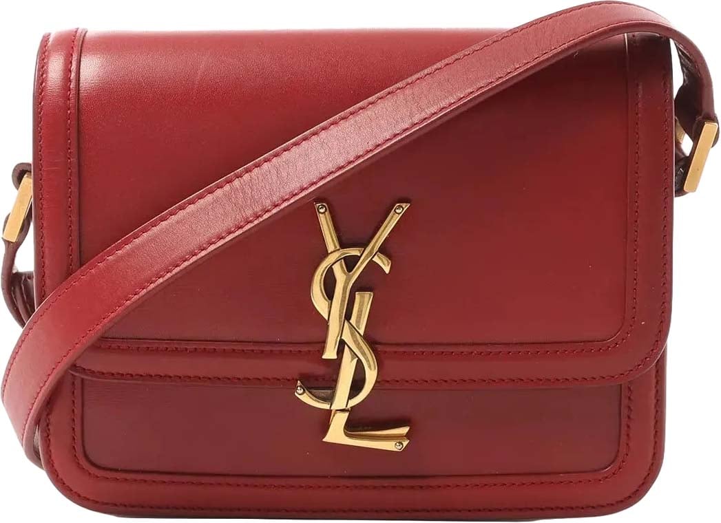 Saint Laurent Paris Solferino Leather Crossbody bag in Red 634306 Rood