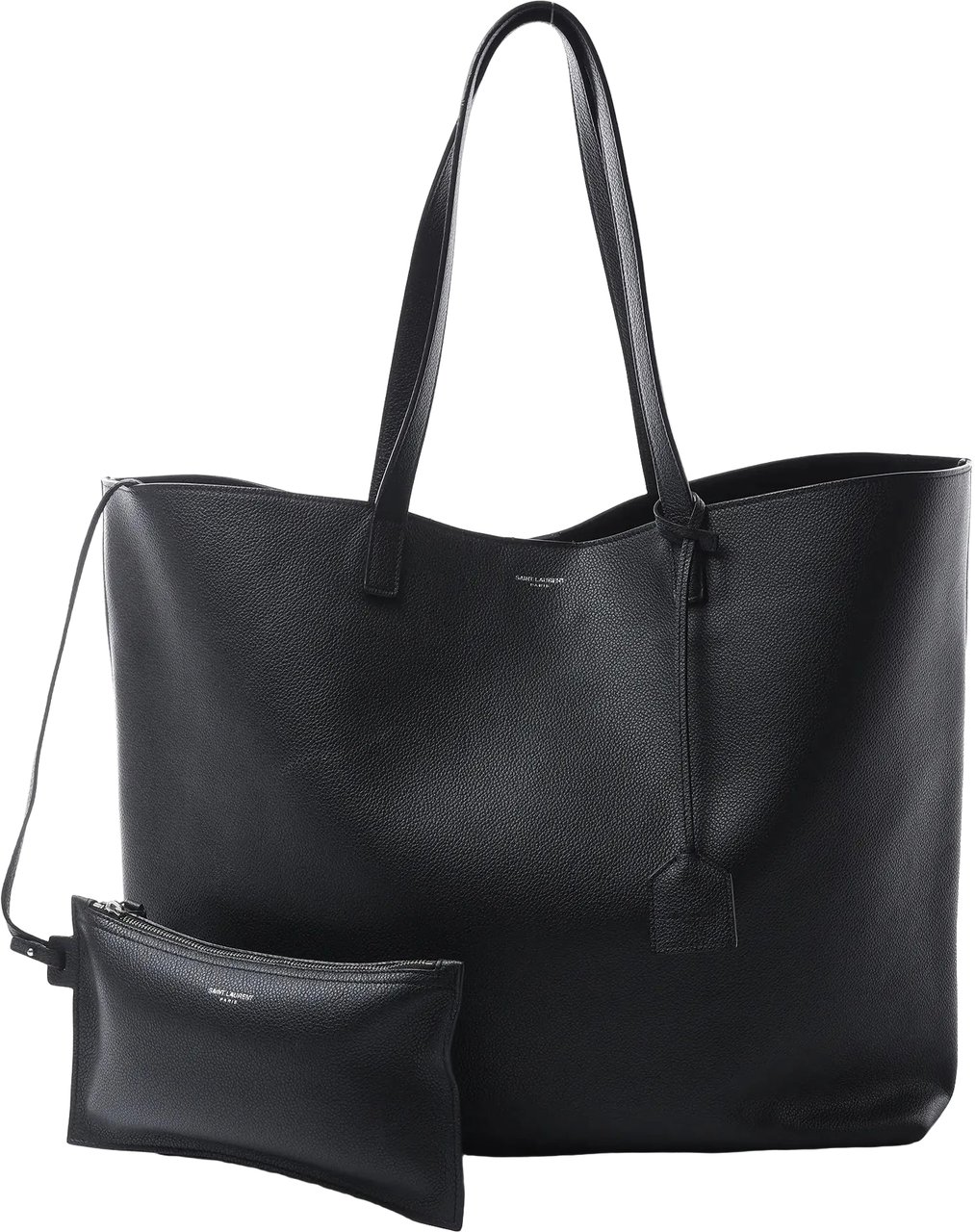 Saint Laurent Paris Shopping Leather Shoulder Bag in Black 683655 Zwart