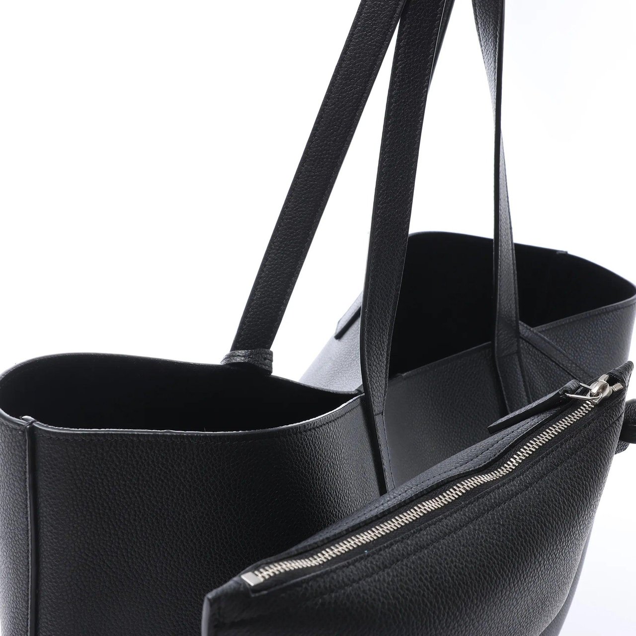 Saint Laurent Paris Shopping Leather Shoulder Bag in Black 683655 Zwart