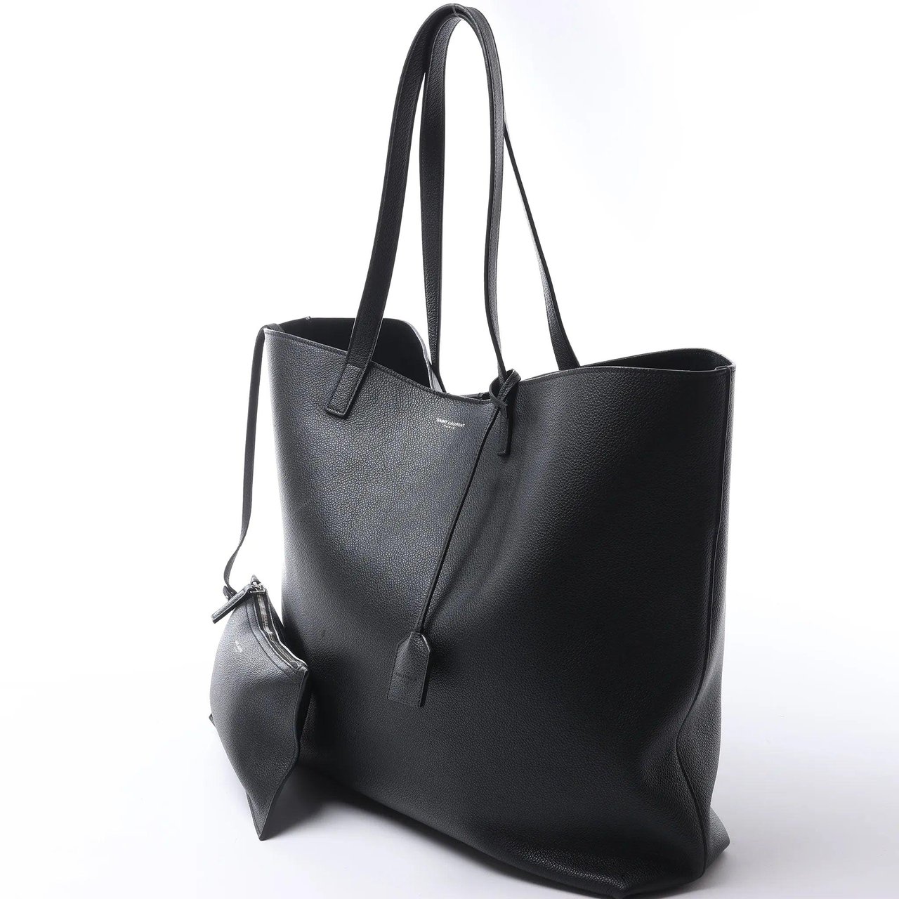 Saint Laurent Paris Shopping Leather Shoulder Bag in Black 683655 Zwart