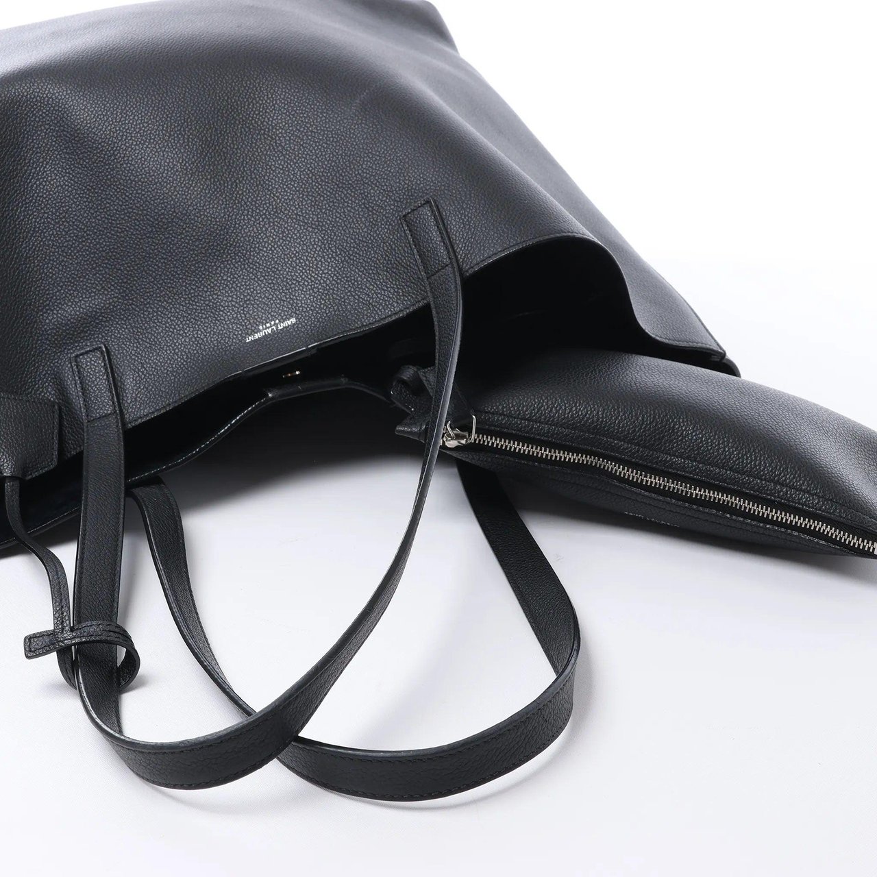 Saint Laurent Paris Shopping Leather Shoulder Bag in Black 683655 Zwart