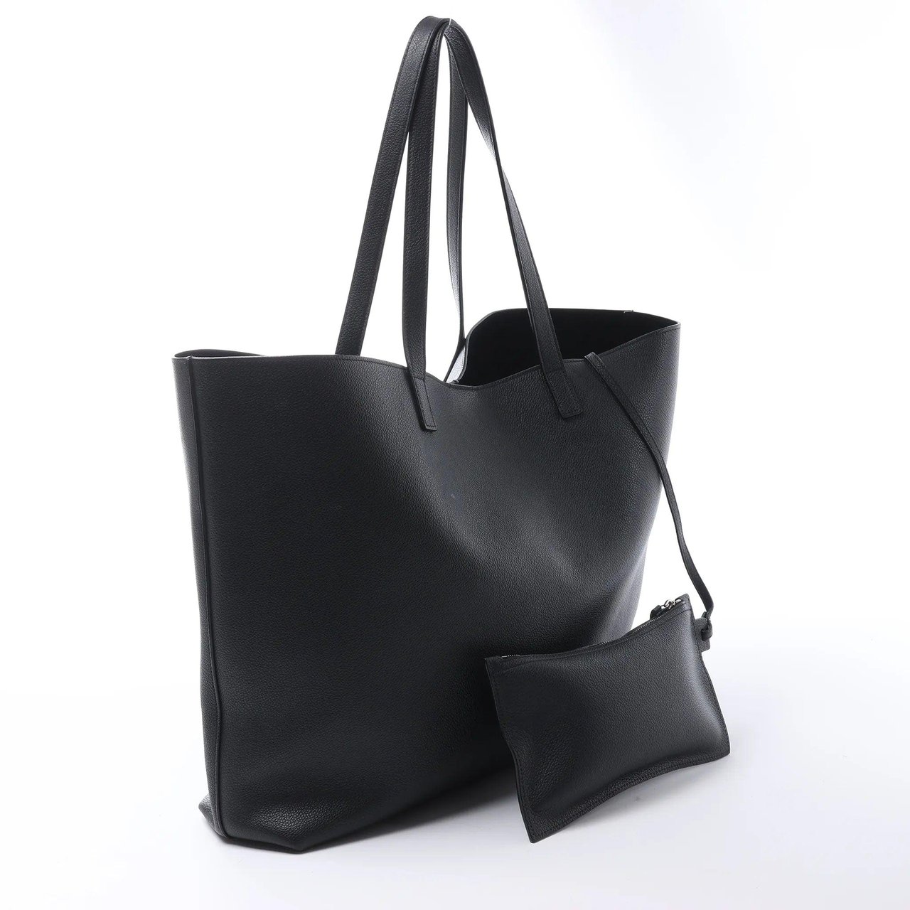 Saint Laurent Paris Shopping Leather Shoulder Bag in Black 683655 Zwart