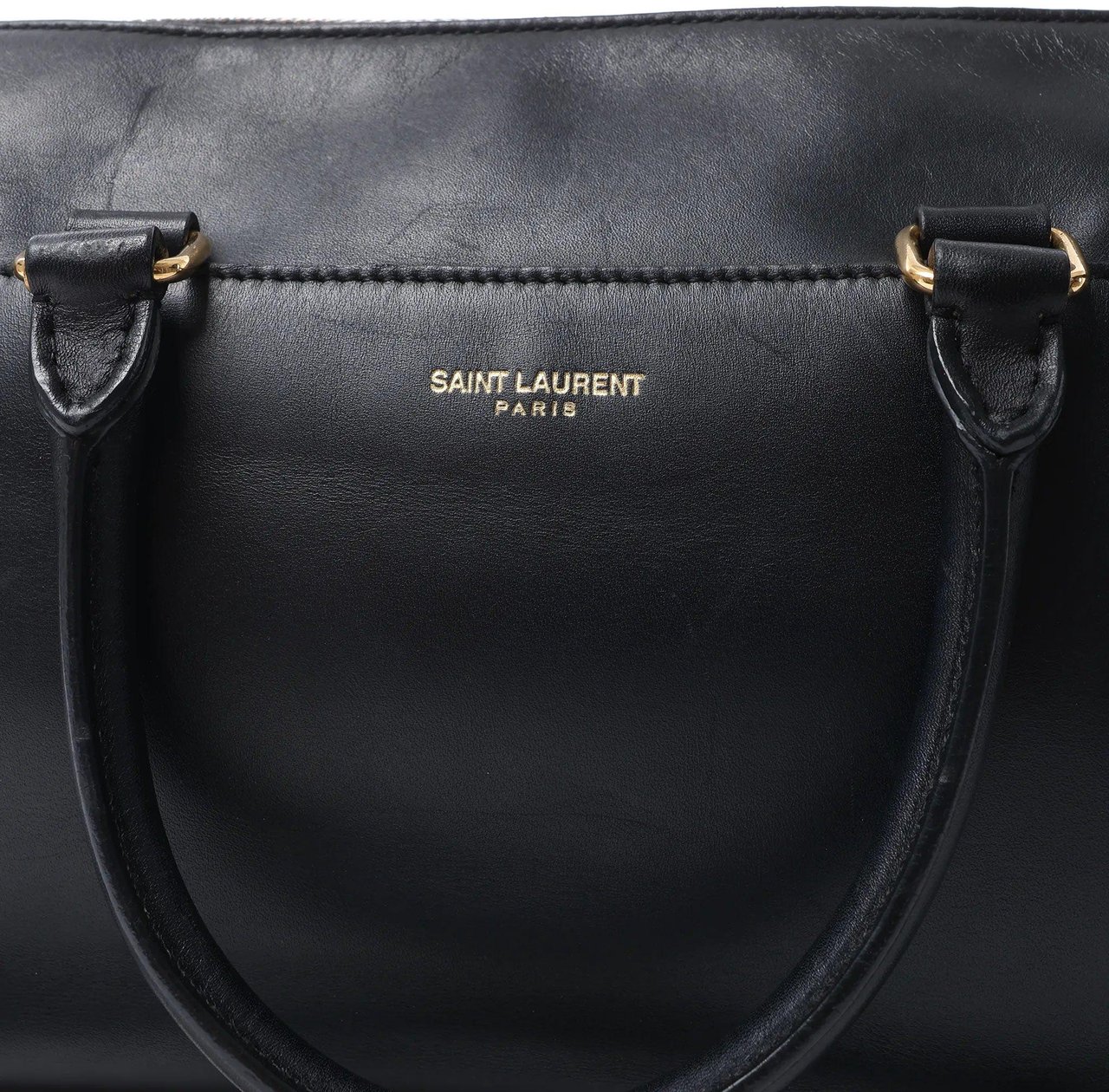 Saint Laurent Paris Duffle Baby Leather 2Way Handbag in Black 330958 Zwart