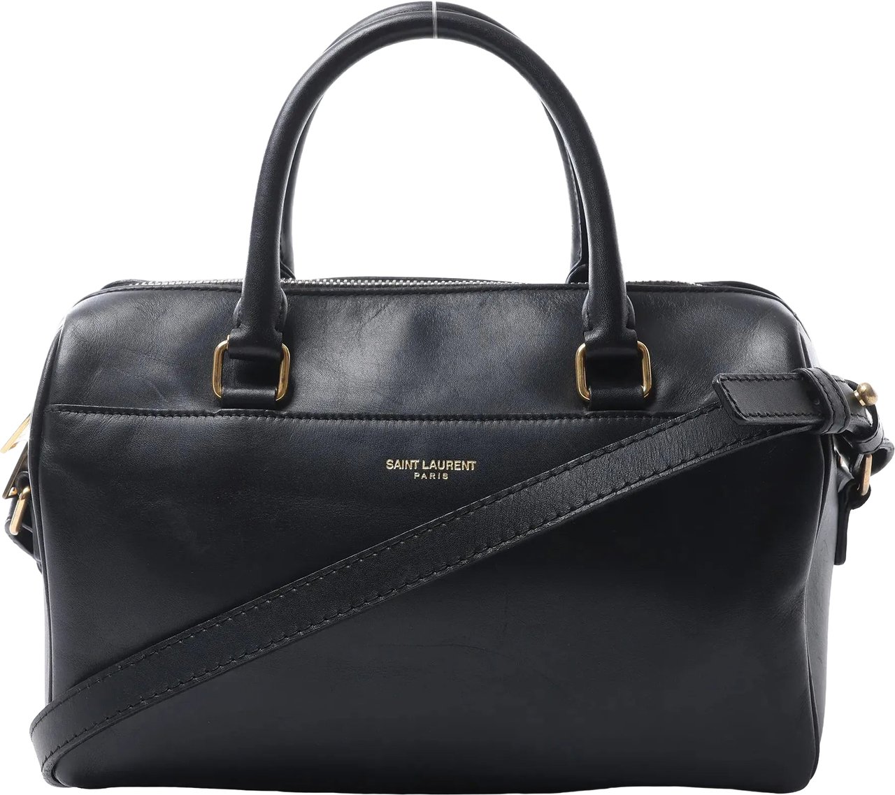 Saint Laurent Paris Duffle Baby Leather 2Way Handbag in Black 330958 Zwart