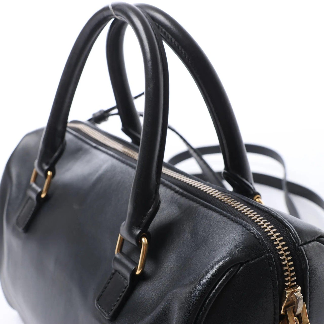 Saint Laurent Paris Duffle Baby Leather 2Way Handbag in Black 330958 Zwart