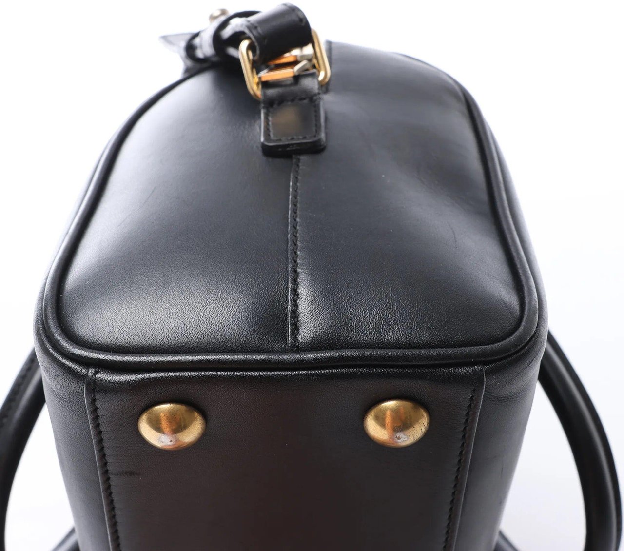 Saint Laurent Paris Duffle Baby Leather 2Way Handbag in Black 330958 Zwart