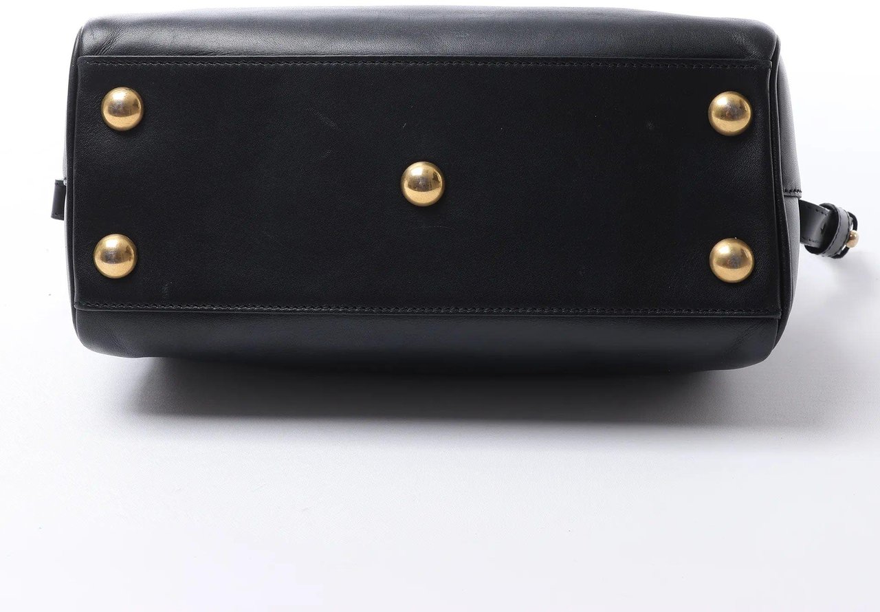 Saint Laurent Paris Duffle Baby Leather 2Way Handbag in Black 330958 Zwart