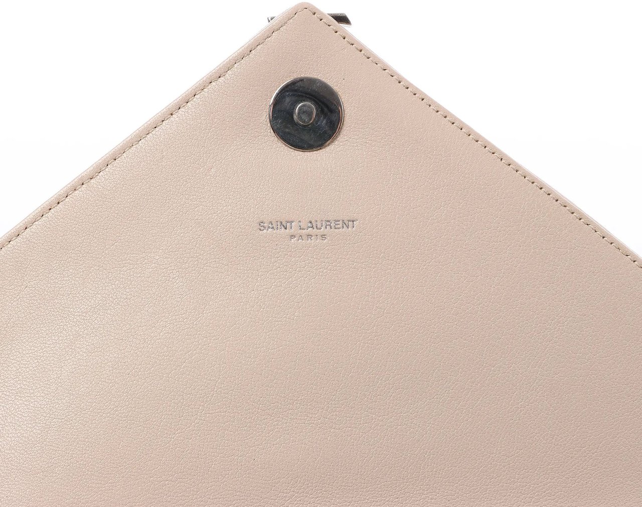 Saint Laurent Paris College Monogramme Leather Chain Crossbody Bag in Beige 428056 Beige