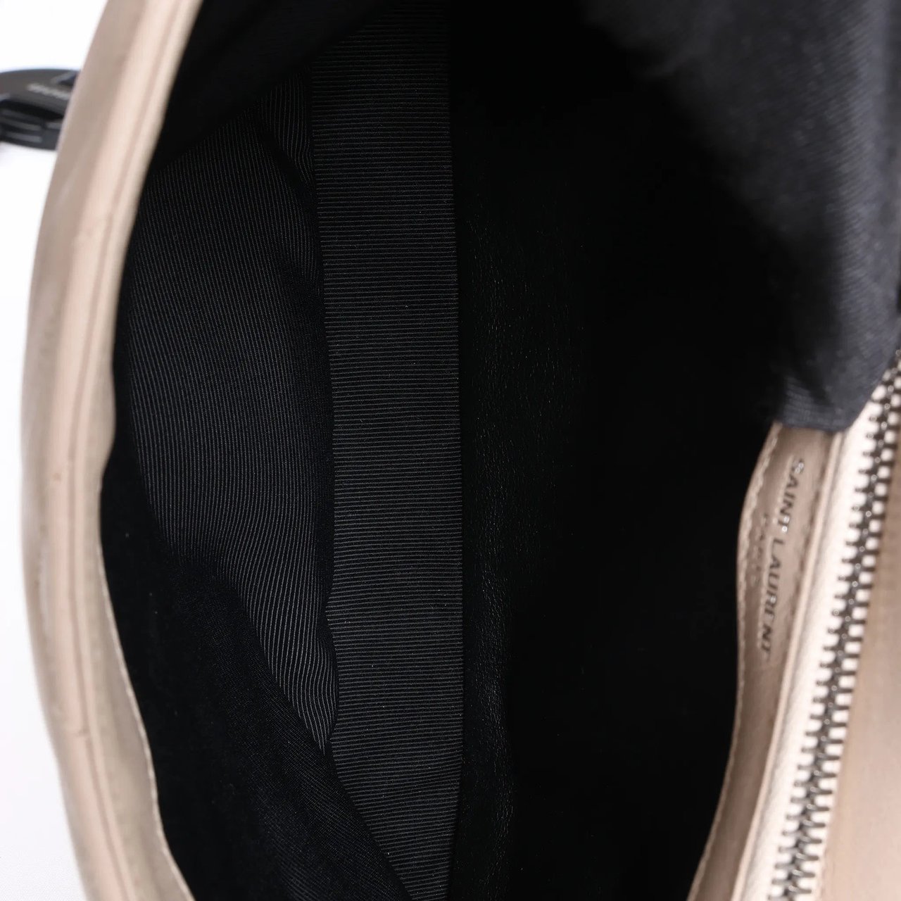 Saint Laurent Paris College Monogramme Leather Chain Crossbody Bag in Beige 428056 Beige