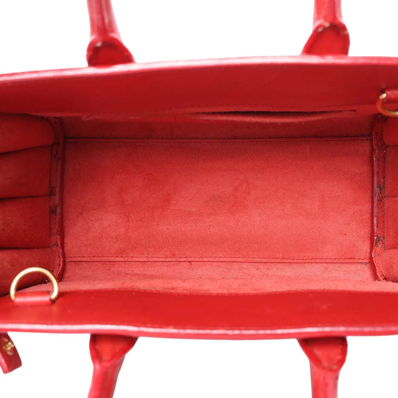 Saint Laurent Paris Sac de Jour Nano Leather Handbag in Red Rood