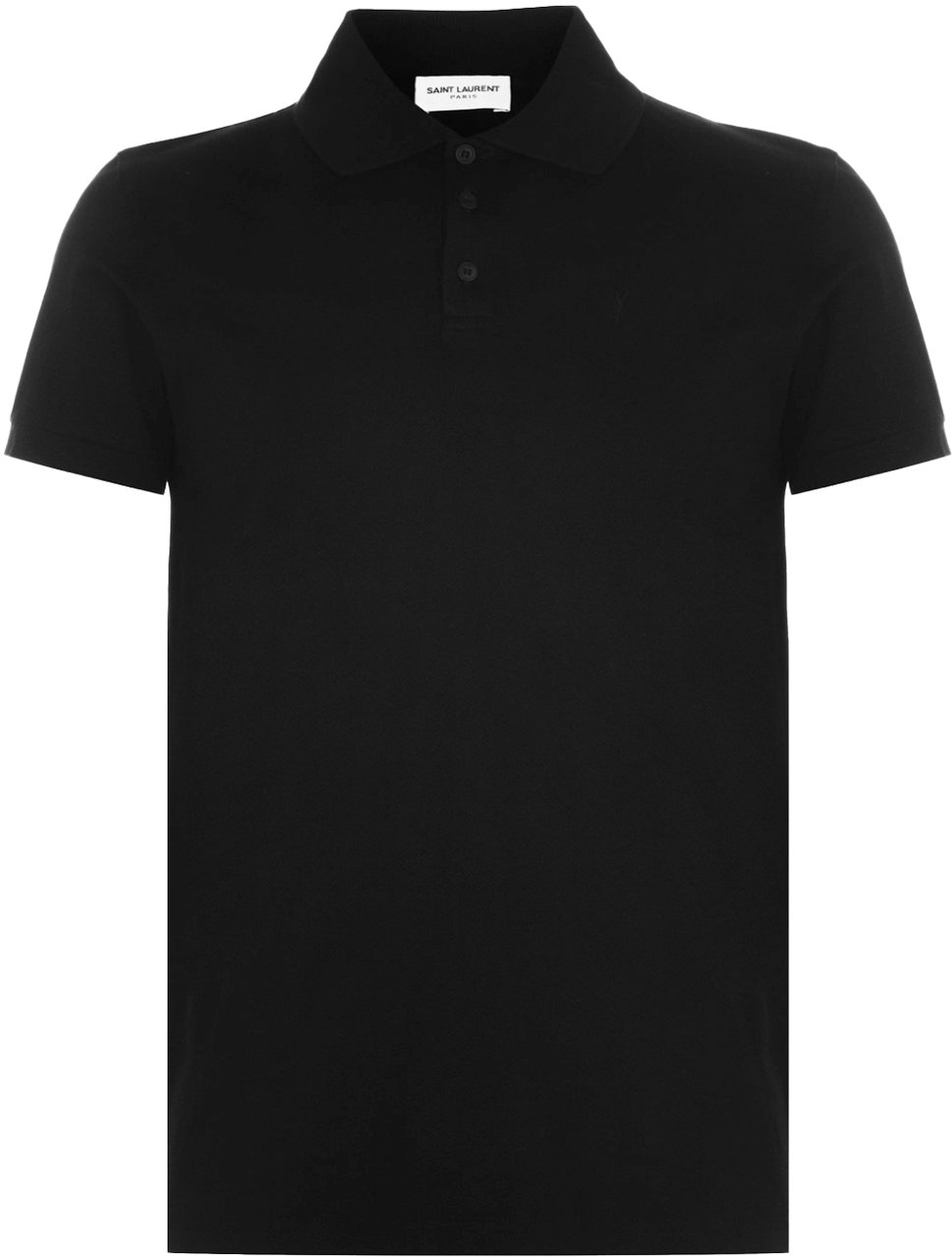 Saint Laurent Cassandre Ysl Logo Polo Shirt Zwart
