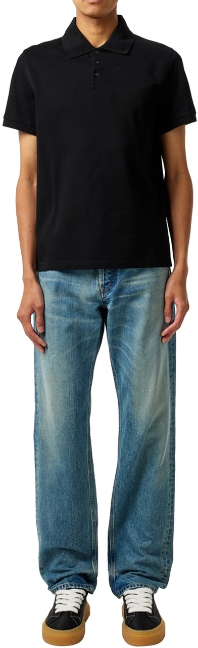 Saint Laurent Cassandre Ysl Logo Polo Shirt Zwart