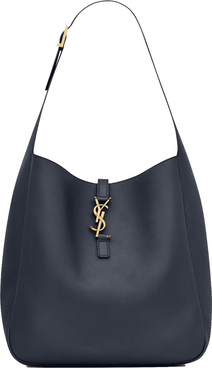 Saint Laurent Saint Laurent Le 5A7 Large YSL Shoulder Hobo Bag Zwart